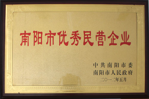 2013年南陽(yáng)市優(yōu)秀民營(yíng)企業(yè)